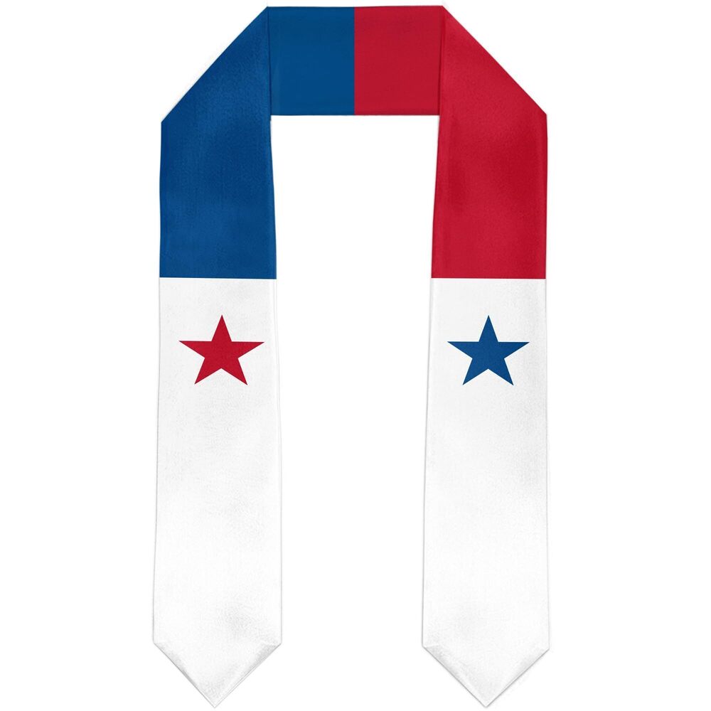 7086 Panama Flag Graduation Stole Satin Sash Scarf for Study Aboard